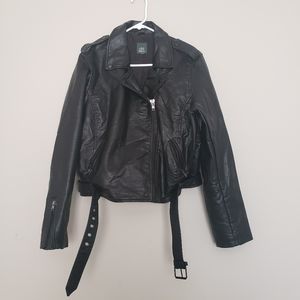 Faux Leather Moto Jacket
